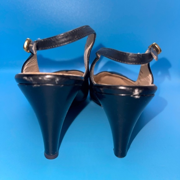 Vintage Salvatore Ferragamo Black Slingback Heels - Picture 8 of 10